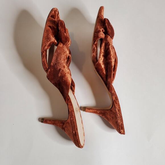 Loeffler Randall Luisa Velvet knotted bow kitten heels Size 11 - Picture 3 of 14
